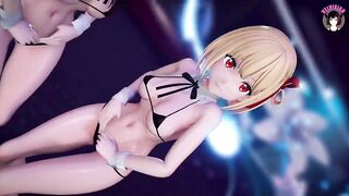 2 Cute Teens Dancing In Sexy Swimsuit + Gradual Undressing (3D HENTAI)