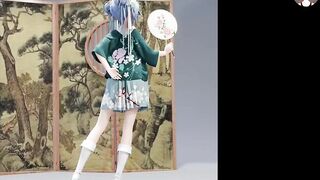 Sheng - Cute Asian Dance + Gradual Undressing (3D HENTAI)