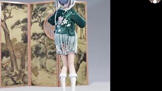 Sheng - Cute Asian Dance + Gradual Undressing (3D HENTAI)
