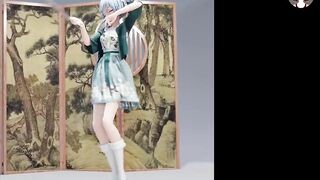 Sheng - Cute Asian Dance + Gradual Undressing (3D HENTAI)
