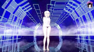 Genshin Impact - Lumine - Cute Dance In Sexy Black Panties + Sex Scenes (3D HENTAI)