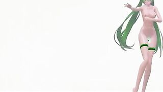 muscle body Miku Catch the Wave - lalamie - Green Hair Color Edit Smixix