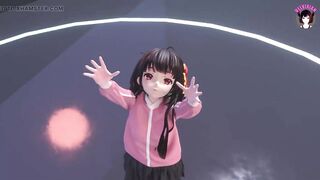 Cute Teen Dancing In Skirt And Stockings + Gradual Undressing (3D HENTAI)