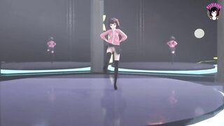 Cute Teen Dancing In Skirt And Stockings + Gradual Undressing (3D HENTAI)