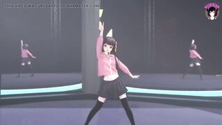 Cute Teen Dancing In Skirt And Stockings + Gradual Undressing (3D HENTAI)