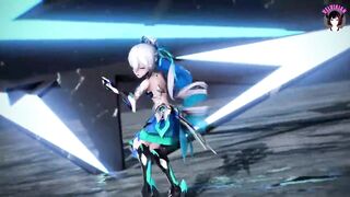 Sexy Teen Android Dancing + Gradual Undressing (3D HENTAI)
