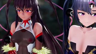 Mona and Yukikaze - Sexy Dance + Fucked Hard (3D HENTAI)