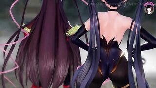 Mona and Yukikaze - Sexy Dance + Fucked Hard (3D HENTAI)