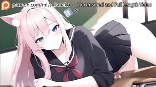 [ASMR Audio & Video] Catgirl Student needs help studying she repays you!
