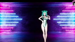 Sexy Miku In Hot Chinese Dress Dancing + Gradual Undressing (3D HENTAI)