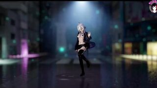 Haku Dancing In Sexy Short Skirt + Gradual Undressing (3D HENTAI)