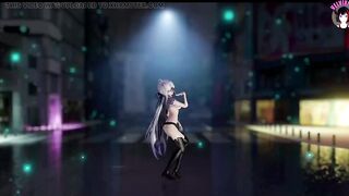 Haku Dancing In Sexy Short Skirt + Gradual Undressing (3D HENTAI)
