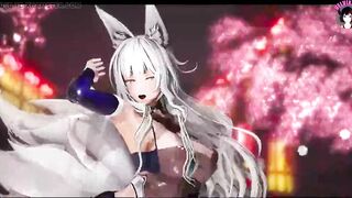 Azren Shinano - Thick Fox Girl Sexy Dance + Gradual Undressing (3D HENTAI)