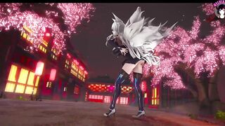 Azren Shinano - Thick Fox Girl Sexy Dance + Gradual Undressing (3D HENTAI)