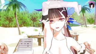 Plummy - Sexy Dance On The Beach + Sex (3D HENTAI)