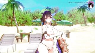 Plummy - Sexy Dance On The Beach + Sex (3D HENTAI)