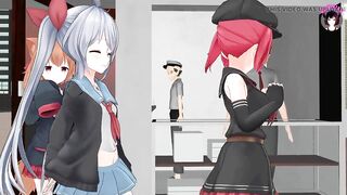 Fingering Teens Pussy Using Invisible Suit In The Cinema (3D HENTAI)