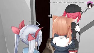 Fingering Teens Pussy Using Invisible Suit In The Cinema (3D HENTAI)