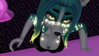 Sneck sucks Futa LilyKarter666 off at gloryhole