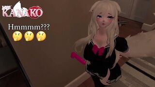 Catgirl Fucks Dildo in the Wild! She Goes Crazy!