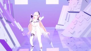 Durandal Honkai Impact 3rd Nude Dancing Hentai Thumbs Up Blonde Girl Big Boobs MMD 3D