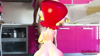 Dexters stepmom sucks cock in the kitchen