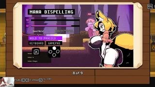 Amber's Breeding Quest - foxgirl touching herself and cumming during adventure