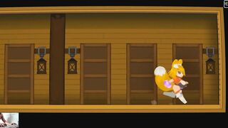 Amber's Breeding Quest - foxgirl touching herself and cumming during adventure