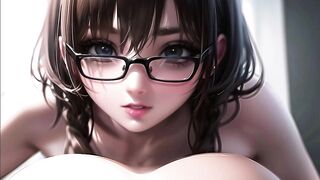 Sexy Anime Big Tits Secretary Hot Officelady With Glasses (with pussy masturbation ASMR sound!) Uncensored Hentai