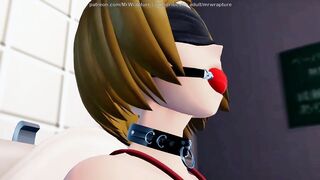 Restroom Playtime (Yuri Bondage Sex) - 3D MMD