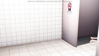 Restroom Playtime (Yuri Bondage Sex) - 3D MMD