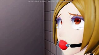 Restroom Playtime (Yuri Bondage Sex) - 3D MMD