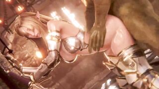 3d porn hentai beauitiful woman warrior fuck by monster giant cock