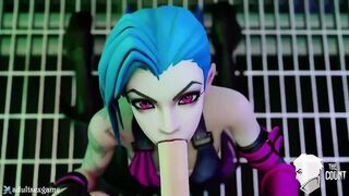 Jinx Playing Cock Cumming in mouth (TheCount) [League of Legends]