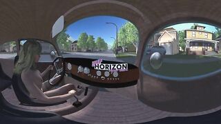 UHF Horizon: Joanna Cranking and Stalling the Beetle While Driving Naked VR 360