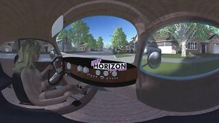 UHF Horizon: Joanna Cranking and Stalling the Beetle While Driving Naked VR 360