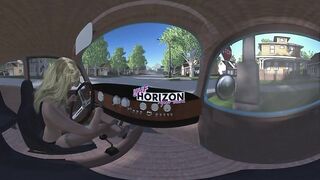 UHF Horizon: Joanna Cranking and Stalling the Beetle While Driving Naked VR 360