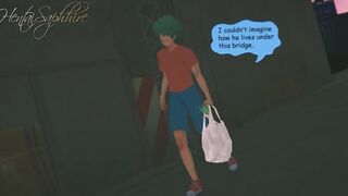 Uraraka Ochako fucks with Homeless (My hero Academia, Animation, NTR)