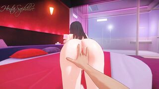 Haku and Raikage having fun in Love Hotel (Naruto, Animated)