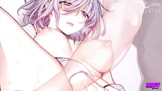 HENTAI PROS - Busty Sergeant Lets Her Aide Fuck Her After She Attends To Her Superior's R&R