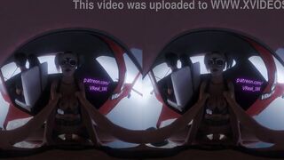 VReal 18K Fuck Harley Quinn skydiving from airplane jump and falling down shortly before opening the parachute - DC comics parody 3D CGI render