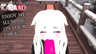 CATGIRL gives SLOPPY BJ for a very GOOD BOY!!! WEARING HOODIE BJ!!!!