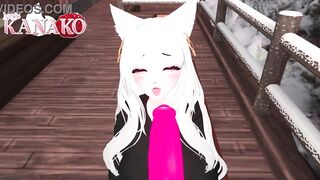 CATGIRL gives SLOPPY BJ for a very GOOD BOY!!! WEARING HOODIE BJ!!!!