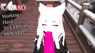 CATGIRL gives SLOPPY BJ for a very GOOD BOY!!! WEARING HOODIE BJ!!!!