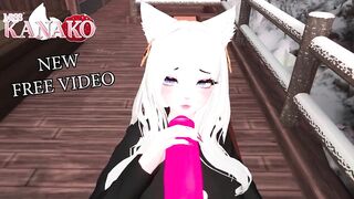 CATGIRL gives SLOPPY BJ for a very GOOD BOY!!! WEARING HOODIE BJ!!!!