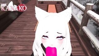 CATGIRL gives SLOPPY BJ for a very GOOD BOY!!! WEARING HOODIE BJ!!!!
