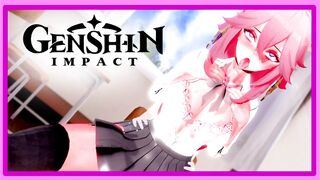 Genshin Impact - Yae Miko in school uniform