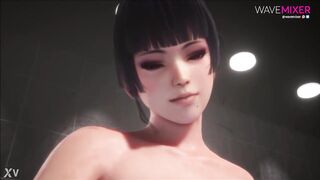 asian big tits girl have sex in the shower