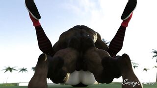 Mavis Dracula Fucked Hard by Monster on Public golf course