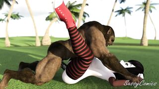 Mavis Dracula Fucked Hard by Monster on Public golf course
